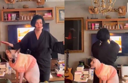 Kuran'dan 'Bakara' mesajı veren Gonca Vuslateri'den Cübbeli Ahmet'ten uyarlanan 'öp beni yut beni' şarkısıyla dans