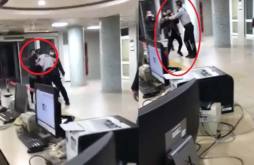 Bursa'da acil servis karıştı: Olay çıkaran kişiye güvenlik kafa attı