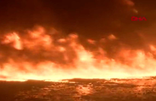 Kahramanmaraş'ta petrol boru hattında patlama sonucu çıkan yangın söndürüldü