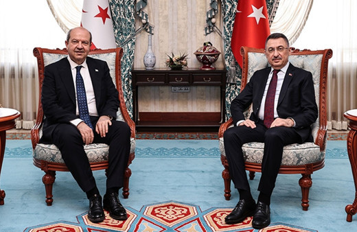 Cumhurbaşkanı Yardımcısı Oktay, KKTC Cumhurbaşkanı Tatar ile görüştü
