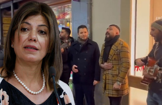 AK Partili vekil Taksim'de Kürtçe şarkı söyleyerek HDP'li Meral Danış Beştaş'a yanıt verdi! İşte o anlar...