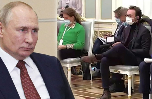 Oturuşuyla dikkat çeken Fransız gazeteci Putin'i kızdırdı