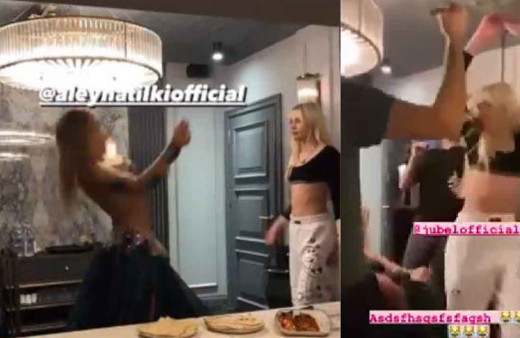 Aleyna Tilki'nin dansözle göbek attı Mezdeke oryantal yaptığı videosu viral oldu