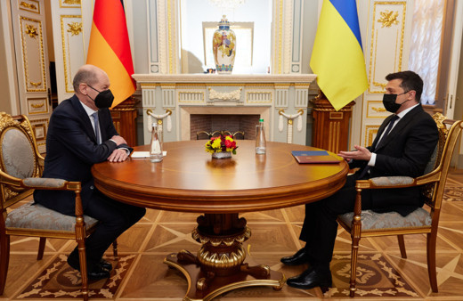 Olaf Scholz Zelenskiy ile görüşmeye başladı