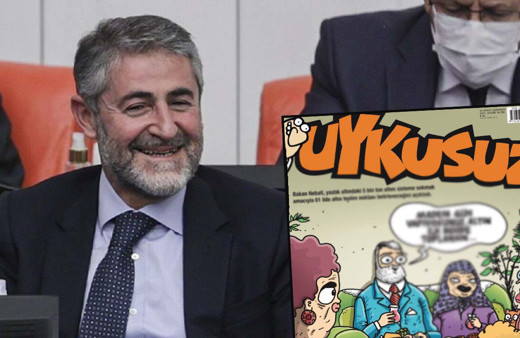 Bakan Nureddin Nebati cebinden telefonu çıkarıp Uykusuz'un kapağını gösterdi: Bravo...