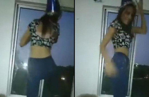 Twerk yapmak isterken sonu kötü bitti! Sosyal medya bu videoyu konuşuyor