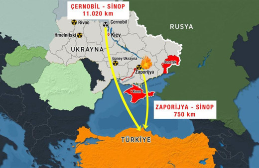 Ukrayna nükleer sızıntısı Türkiye'yi vurur mu? Bünyamin Sürmeli korkuttu Orhan Şen haritayla gösterdi