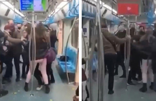 İstanbul Marmaray'da bir kişi öpüşen gençlere ‘Neden sevişiyorsunuz’ diye saldırdı