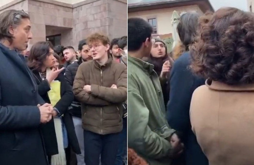 Koç Üniversitesi Dekanı Baha Yiğit Sayın öğrencisinin üzerine yürüdü: Sen ne diyorsun lan