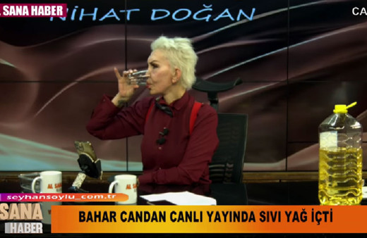 'Ayçiçek yağı fiyatı 1000 TL olsun' diyen Bahar Candan'a Seyhan Soylu bir bidon yağ döktü