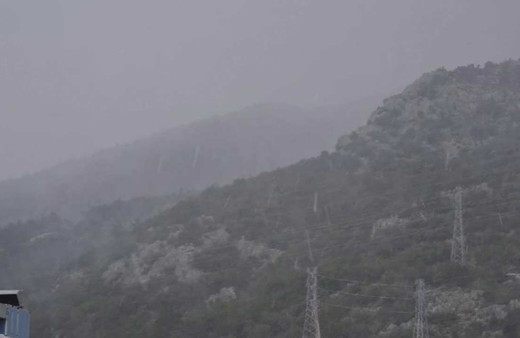 Muğla’nın Bodrum ilçesinde kar sürprizi
