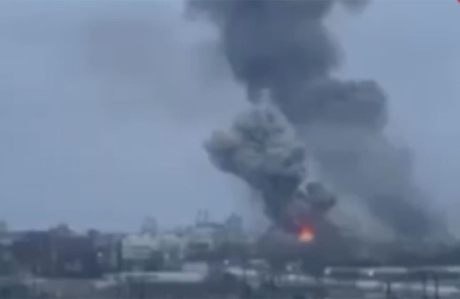 Rusya, Kiev'deki Antonov uçak fabrikasını vurdu! Görüntüler korkunç...