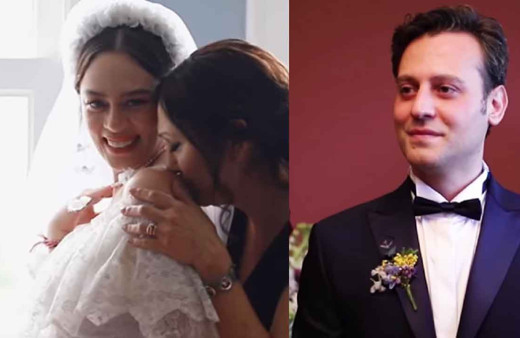 Hamileliği de nikahı da sürpriz Demet Evgar ve Levent Babataş evlendi Demet Evgar'ın gelinliği olay