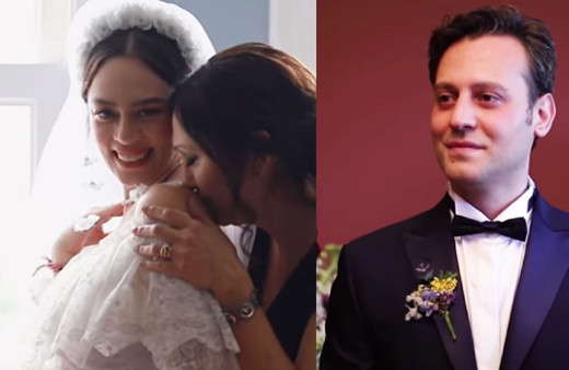 Hamileliği de nikahı da sürpriz Demet Evgar ve Levent Babataş evlendi Demet Evgar'ın gelinliği olay