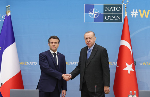 Cumhurbaşkanı Erdoğan, Fransa Cumhurbaşkanı Macron ile görüştü