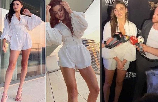 Hande Erçel'in mini bluzu hem yürek hem cep yaktı ip askılı bluzun fiyatı olay