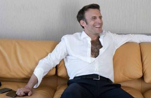 Macron'un seçim telaşı: Son pozu sosyal medyayı salladı