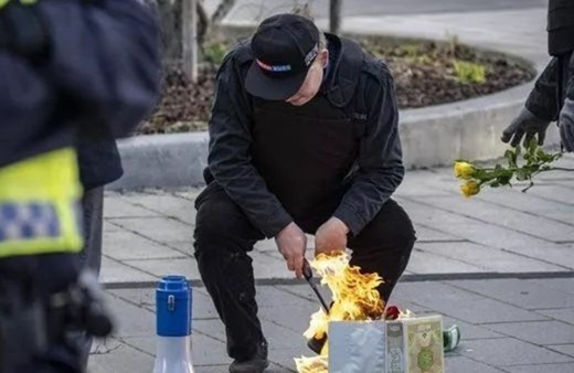 30 polisin korumasında Kur-an-ı Kerim yaktı! İsveç'ten sonra Danimarka...