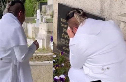 Feryat figan ağladı! Annesinin mezarının başında Murat Övüç ağıt yaktı