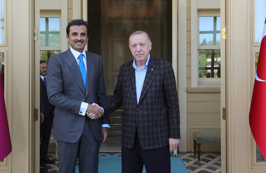 Katar Emiri Türkiye'ye geldi! Cumhurbaşkanı Erdoğan'la Vahdettin Köşkü'nde görüştü