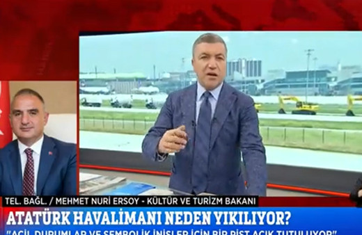 Fox TV canlı yayınında açıkladı! Bakan Ersoy'dan Atatürk Havalimanı'ndaki pistlerin yıkılmasına ilişkin açıklama