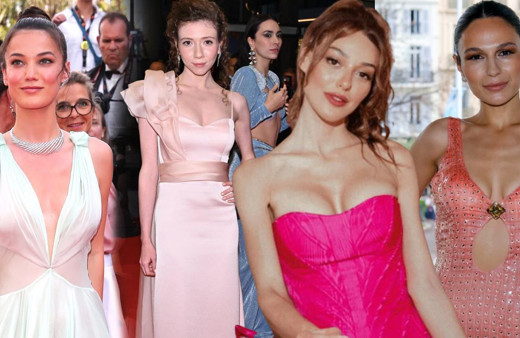 Cannes'da 8 dakika bakın hangi Türk alkışlandı! Pınar Deniz Selin Yeninci dekoltesiyle nefes kesti