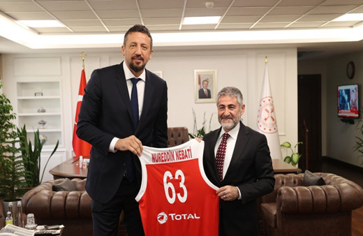 TBF Başkanı Türkoğlu'ndan Hazine ve Maliye Bakanı Nebati'ye ziyaret