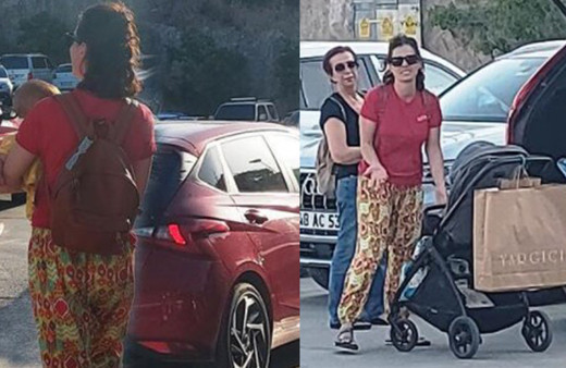 Özge Özpirinçci'den muhabirlere sitem! Çekmeyin kucağımda bebeğim var....