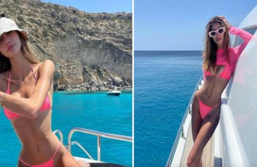 Ünlü manken Şevval Şahin turuncu bikinisiyle yargı dağıttı, ortalığı kasıp kavurdu!