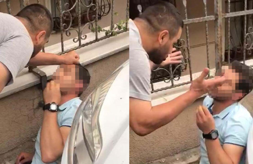 İstanbul'da banyo yapan eşini izleyen adamı kocası bastı : Elini ayağını öpeyim
