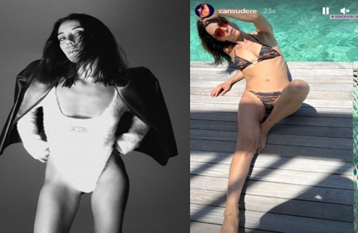 Cansu Dere'nin cesur bikinili pozları sosyal medyayı sallamaya devam ediyor! "Dünya üzerinde bir yerde..."