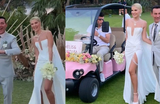 Roma'dan sonra Marmaris'te olay düğün! Mustafa Sandal Melis Sütşurup'la ikinci kez muradına erdi!