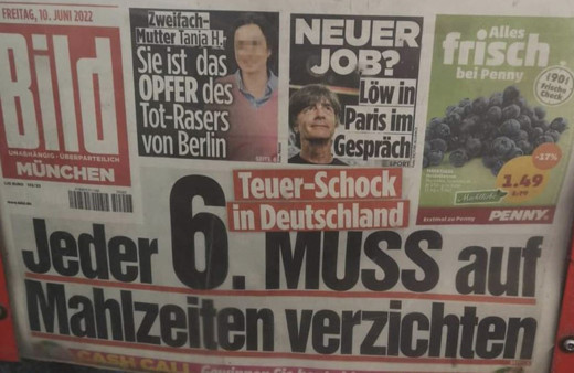 Almanya'nın en çok okunan Bild Gazetesi: Altı Alman'dan biri aç