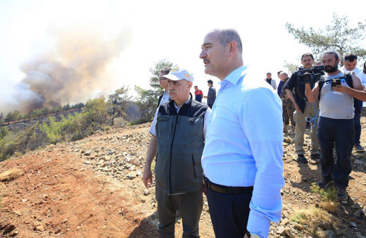 Marmaris'te orman yangını! İçişleri Bakanı Soylu: sosyal medya şeytanları devreye girdi