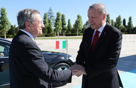 İtalya Başbakanı Draghi'ye resmi törenli karşılama