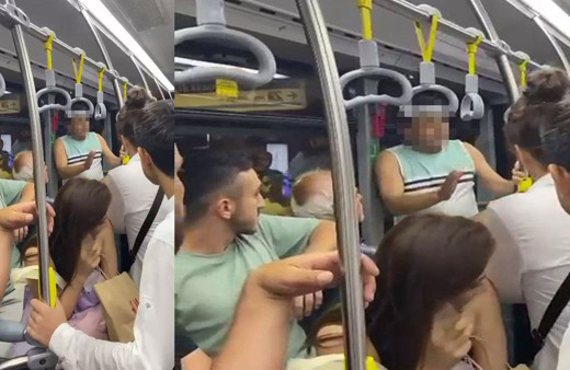 Metrobüste taciz rezaleti! Fark edilince 'sileceğim' dedi