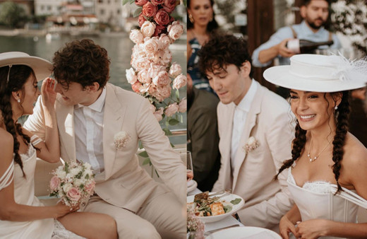 Ebru Şahin ve Cedi Osman aşklarının başladığı Çeşme'de evlendi! Nikahlarını temsili olarak Acun Ilıcalı kıydı...