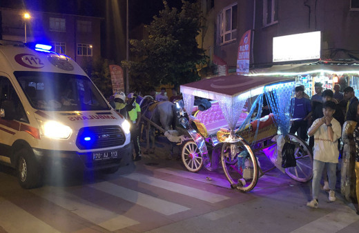 Fayton gezisinde korku dolu anlar: Tekeri yerinden çıkınca durabildi