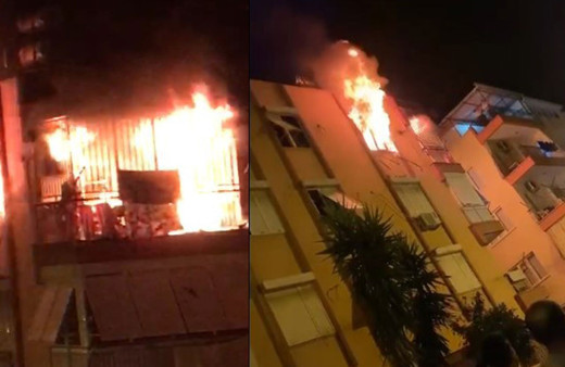 Antalya'da yangın: 2 çocuk mahsur kaldı, ekipler kurtardı