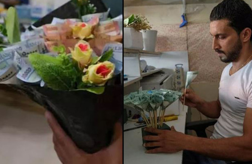 Çiçek yerine para buketi... Yardımlarını bu şekilde yapıyorlar