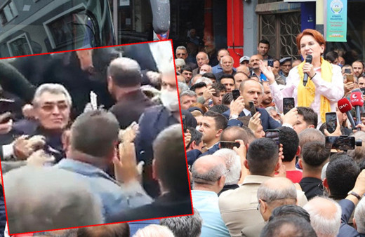 Meral Akşener'e Ordu'da şok protesto! Korumaları vatandaşlara saldırdı