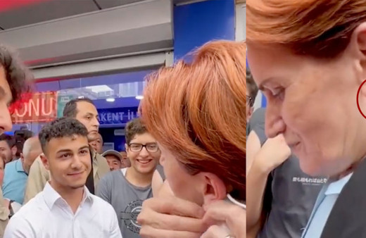 Meral Akşener kulağındaki küpeyi çıkarıp genç çocuğa verdi! 'Gerçekten sevdiğin kıza hediye et'