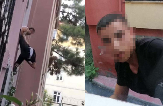 Beyoğlu'nda ev sahibi ecel terleri döktürdü! Hırsız bu kez sert kayaya çarptı