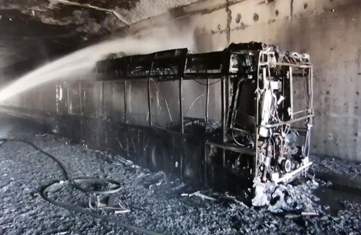 Faciadan dönüldü! Tamirden çıkan İETT otobüsü tünelde alev alev yandı
