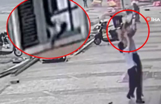 Günün  kahramanı: 5. kattan düşen çocuğu havada yakaladı