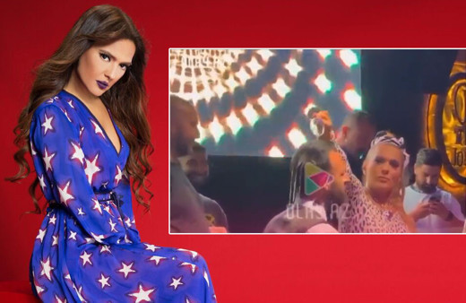 Demet Akalın'dan bir skandal daha! 'Resmen elma suyu vermişsin bana' diyerek kafasından aşağı döktü