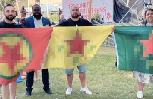 İsveç değişmiyor! Koalisyon ortağı Sol Parti PKK paçavrası ile poz verdi jet tepki