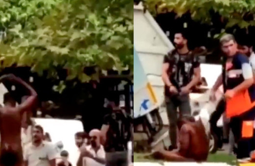 İstanbul'da çırıl çıplak spor yapmaya kalkıştı! Vatandaşlar cinsel organını kapatmaya çalıştı