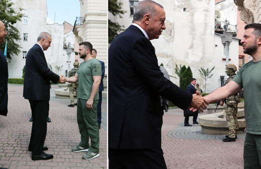 Erdoğan-Zelenski-Guterres Lviv'de bir araya geldi! Tarihi görüşme! İlk kareler geldi