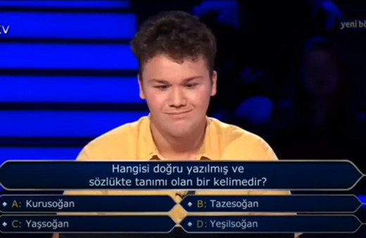 Kim Milyoner Olmak İster'de 200 bin liralık soğan sorusunu görünce...